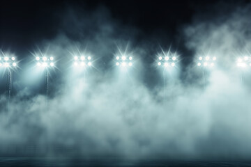 stadium lights and smoke background