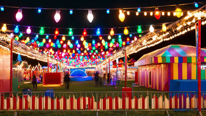 Colorful carnival lights background