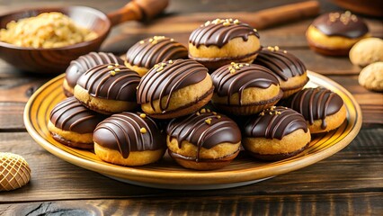 Brazilian home made honey cookies chocolate covered - Pães de Mel