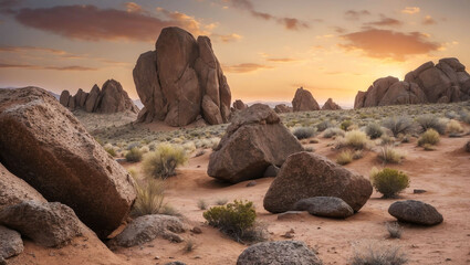 Wall Mural - Rocky desert background