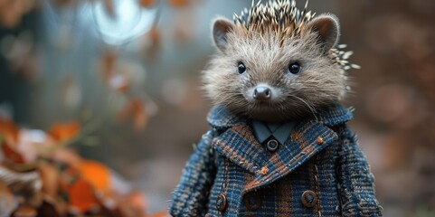 Canvas Print - Hedgehog in a Suit