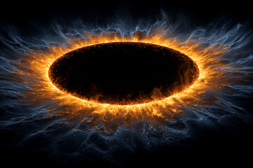 Wall Mural - a detailed observation of the solar corona during a total solar eclipse, showcasing the sun's outer 