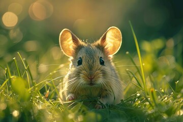 Poster - Cute Mouse in Grass