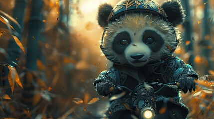 Canvas Print - Panda Rider