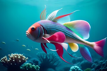 Colorful fish swimming in the ocean, capturing the beauty of marine life