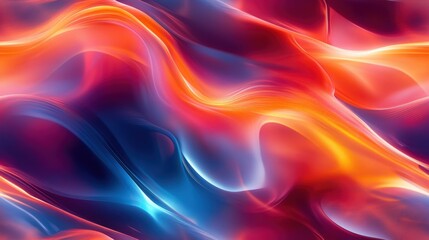 Sticker - Vibrant abstract colorful wave pattern with flowing curves and dynamic energy, perfect for backgrounds, wallpapers, or creative projects.