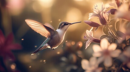 Wall Mural - Hummingbird in Flight