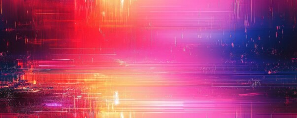 Sticker - Digital glitch effect in neon colors, [Abstract Background], [Futuristic vibe]