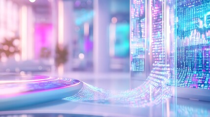 Abstract Digital Data Flow & Futuristic Technology Background