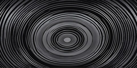 Wall Mural - abstract vector concentric circles with grey to black gradient background