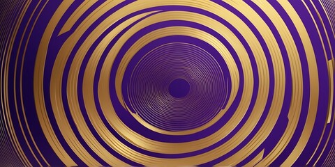 Wall Mural - abstract vector concentric circles with gold to purple gradient background