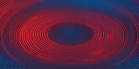Wall Mural - abstract vector concentric circles with blue to red gradient background
