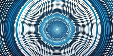 Wall Mural - abstract vector concentric circles with blue to white gradient background