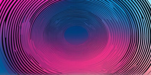 Wall Mural - abstract vector concentric circles with blue to pink gradient background