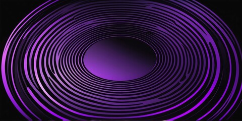 Wall Mural - abstract vector concentric circles with black to purple gradient background