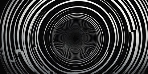 Wall Mural - abstract vector concentric circles with black to grey gradient background