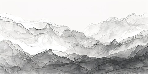 Wall Mural - snowy mountain landscape