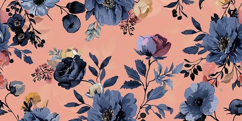 Poster - pattern with flowers