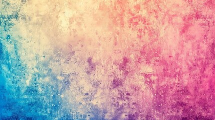 Grunge background with a gradient of blue, pink, and yellow.