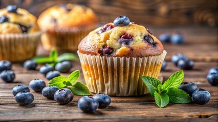 Delicious homemade blueberry muffin with fresh blueberries on top, blueberry, muffin, homemade, bakery, dessert, baked goods, delicious