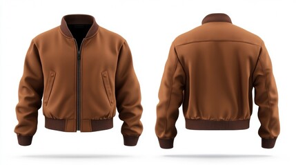 Wall Mural - Blank brown jacket mockup