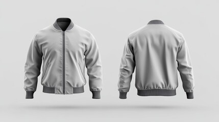 Wall Mural - Blank gray jacket mockup