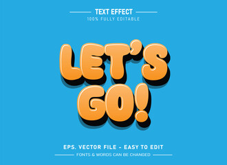 Let's go style editable text effect