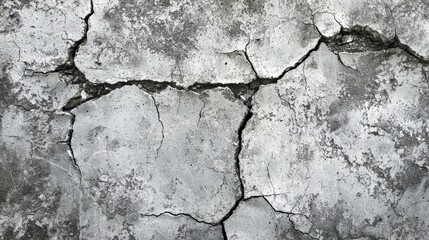 Poster - Cracked concrete wall texture