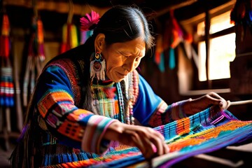 inca textile weaver a vibrant intricate depiction of an inca tex