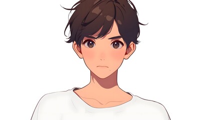 Wall Mural - anime style. anime young man, Generative AI