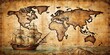© Triple P - Antique sailing ship on old world map in ocean