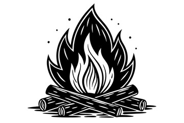 Wall Mural - Campfire icon vector,Campfire silhouette