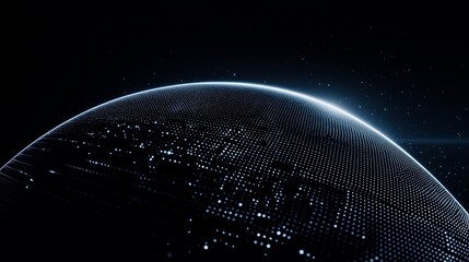 Wall Mural - abstract globe dot matrix digital illustration technology business network theme pattern represent d