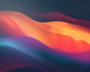 Wall Mural - Illustration of Abstract Gradients and Color Transitions: Soft, smoky gradients and smooth color transitions are popular for creating visually appealing, modern designs. Ai Generate.
