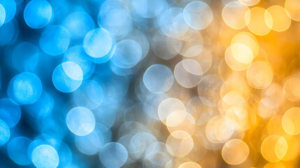 Wall Mural - Abstract Blue and Gold Bokeh Background