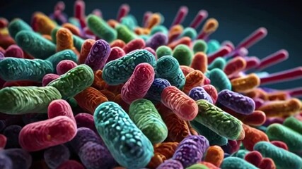 Wall Mural - Microscopic Look at Antibiotic-Resistant Bacteria