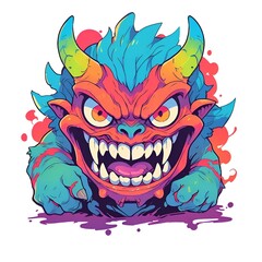 Wall Mural - Angry Demon Illustration