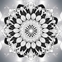 Wall Mural - Intricate floral mandala design. Generative Ai.