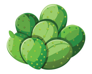 Nopales vector illustration isolated on white background