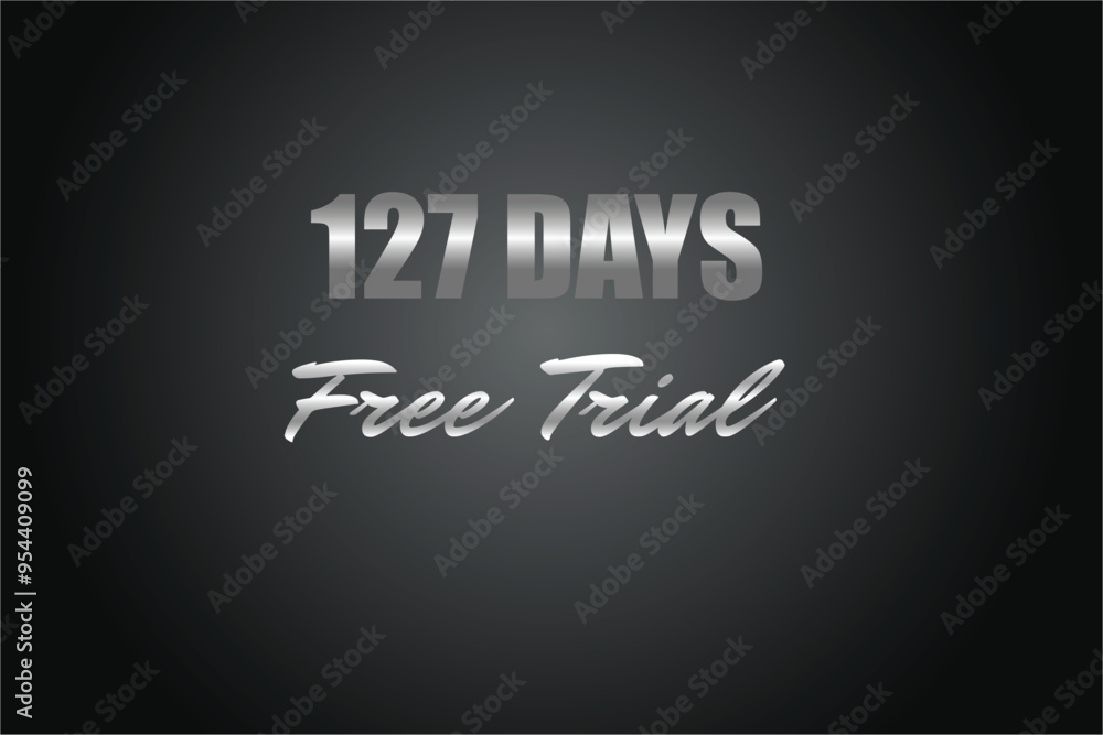 127 day free trial banner design. 127 days free banner background
