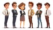 © 熙妍 杨 - Stunning Cartoon Characters and Business People Elements: A Dynamic and Colorful Visual Ensemble. Showcasing Creativity and Professionalism.