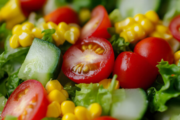 Sticker - Close up of fresh vegetable salad