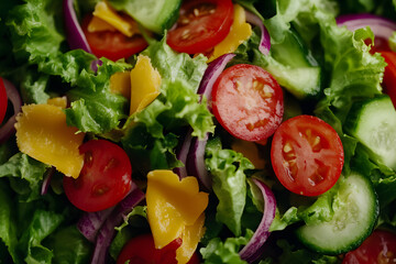 Wall Mural - Close up of fresh vegetable salad