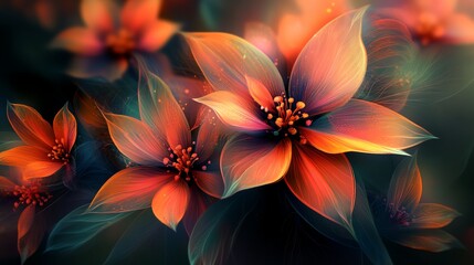 Canvas Print - a bunch of flowers