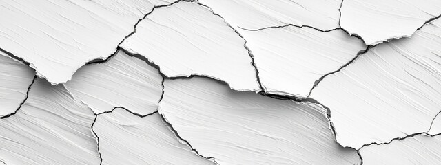 Wall Mural -  A monochrome image of a wall fissure, appearing naturally split