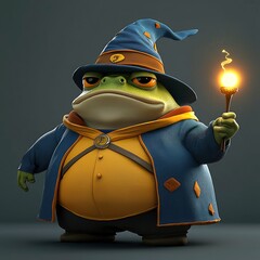 Sticker - Magical Toad Wizard with a Torch