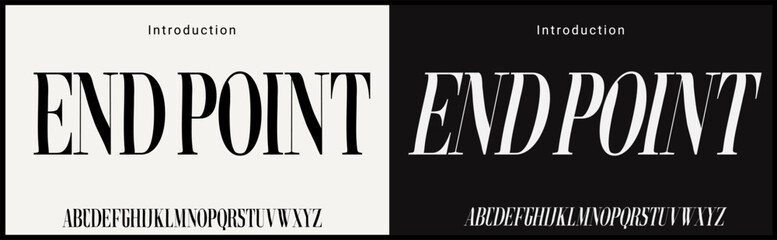 Wall Mural - condensed serif vector font. elegant font classic fashion designs. typography modern serif fonts con