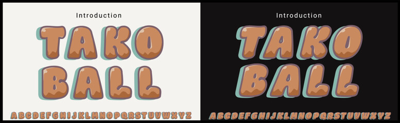 Wall Mural - 3d vector font with yummy, tasty, and sweet vibe. alphabet vector font for food, candy, and cake.