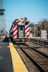 busy commute train to chicago downtown