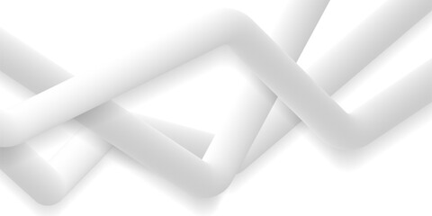 Abstract grey and white 3d stripes geometric minimal background. Vector design
